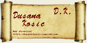 Dušana Kosić vizit kartica